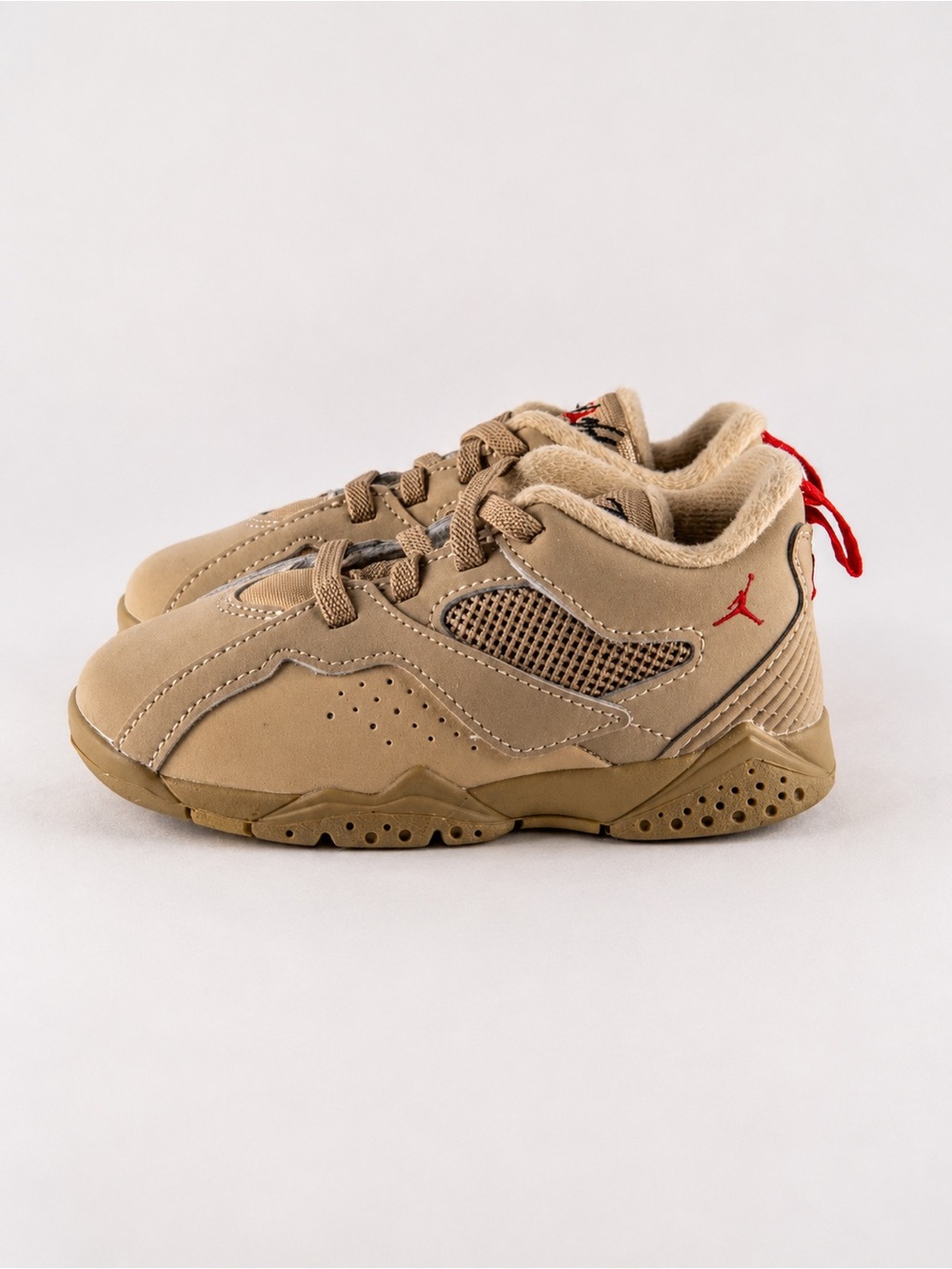 Size 8C- Jordan MVP 92 Desert Camo Fire Red Sneakers